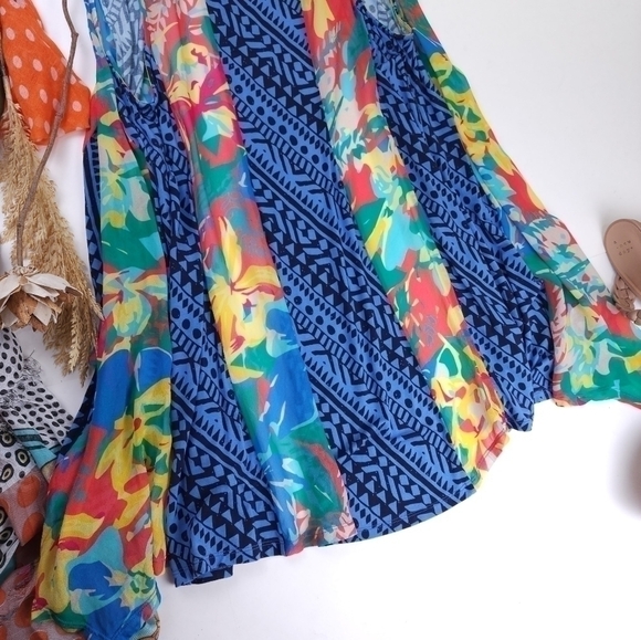 Soft Surroundings Multicolored Sheer Cascade Vest Sz S/M - Picture 10 of 12